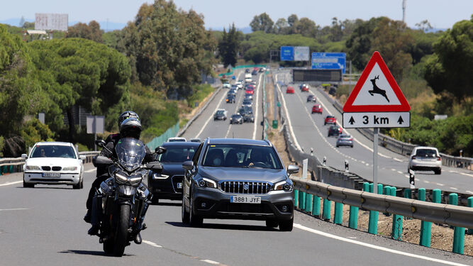 Tráfico en la autovía de Huelva