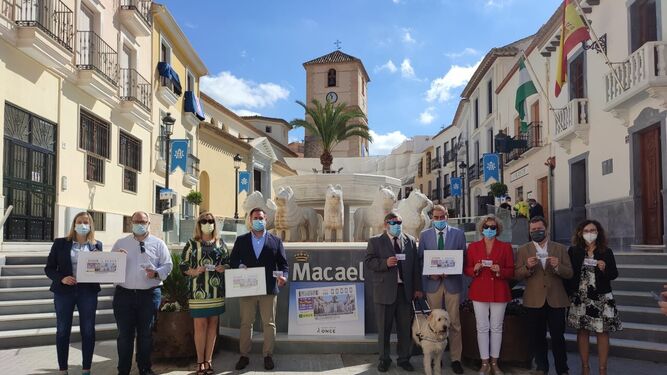 La imagen del cupón de la ONCE del lunes será  la réplica de la Fuente de los Leones de la Alhambra ubicada en Macael