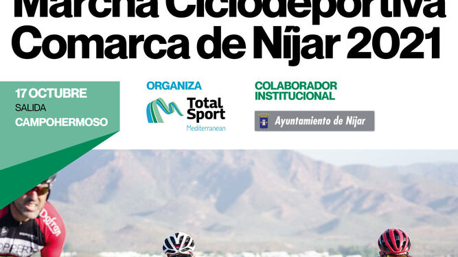 La Marcha Ciclodeportiva Comarca de Níjar recorrerá este domingo una gran parte del Parque Natural