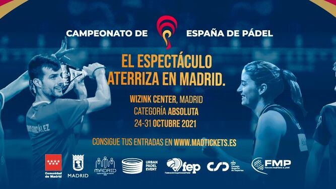 Cartel anunciando el campeonato de España de pádel