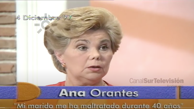 Ana Orantes, durante su entrevista en el programa de Canal Sur 'De tarde en tarde'