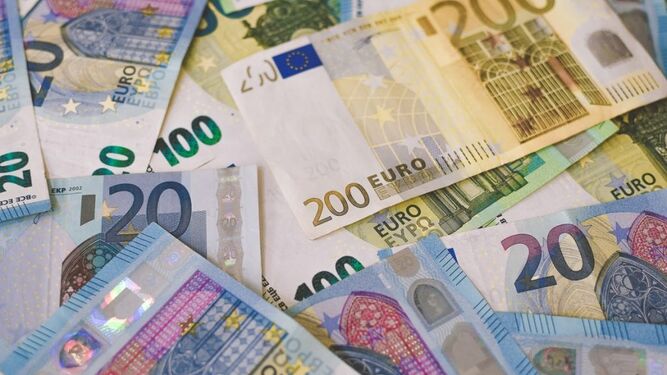 Billetes de diferentes valores de Euro