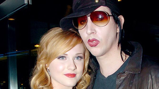 Marilyn Manson y Evan Rachel Wood, cuando eran pareja.
