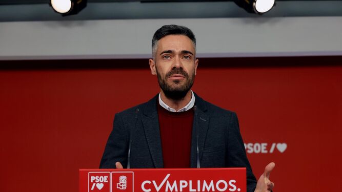 El portavoz de la Ejecutiva del PSOE, Felipe Sicilia, en una imagen de archivo.