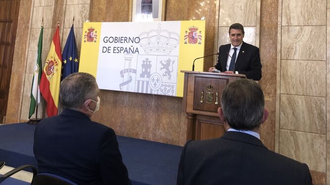 El delegado del Gobierno de España en Andalucía, Pedro Fernández, en Almería