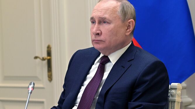 El presidente ruso, Vladimir Putin, en el Kremlin, en Moscú