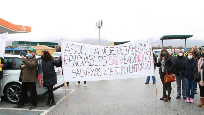 Movilización del pasado mes de enero en Vélez Rubio contra la línea 400 y la instalación indiscriminada de renovables.