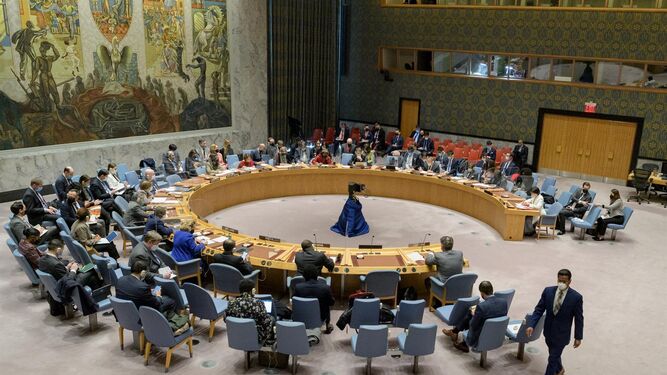 Vista del pleno del Consejo de Seguridad de la ONU durante su sesión extraordinaria.