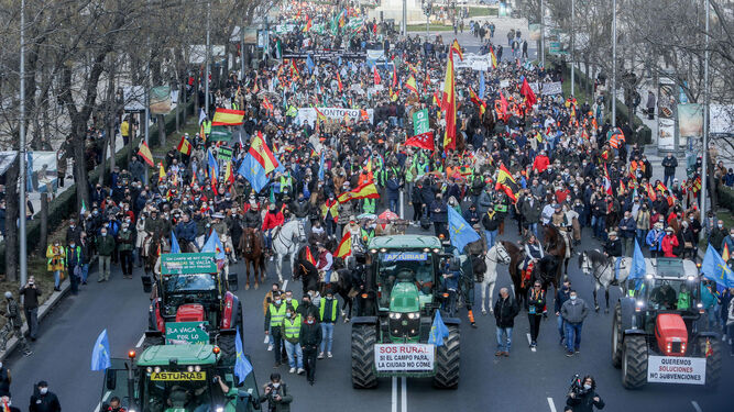 Marcha en defensa del campo y el mundo rural celebrada también en Madrid el pasado enero.