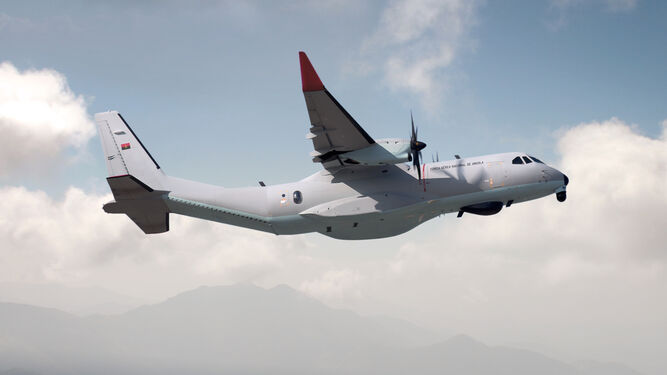 Imagen cedida por Airbus de un C295 con la decoración específica para Angola.
