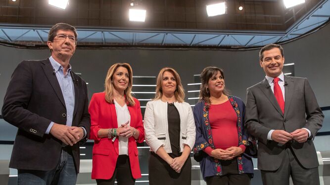 Debate en RTVE en las pasadas elecciones al Parlamento de Andalucía