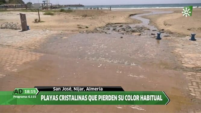 Estado de la playa de San José.