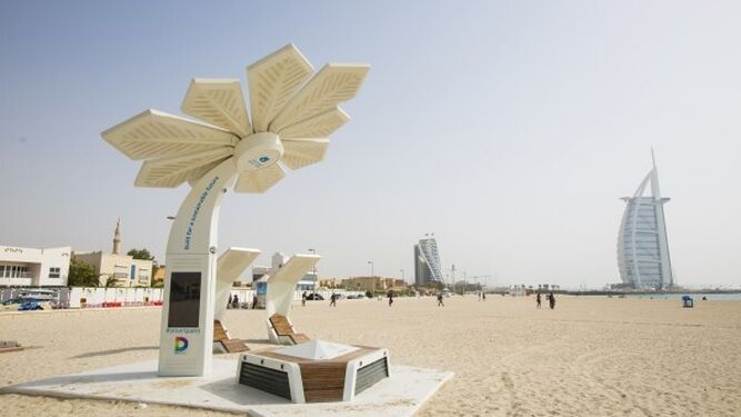 La Smart Palm de las playas de Dubái.