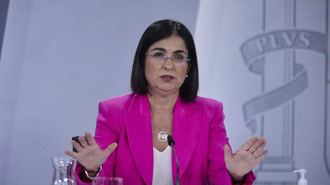 Carolina Darias, ministra de Sanidad, este martes tras el Consejo de Ministros