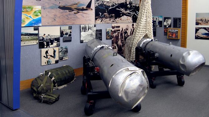 Dos de las bombas caídas en Palomares, expuestas en el Museo Nacional de Ciencia e Historia Nuclear de Albuquerque.