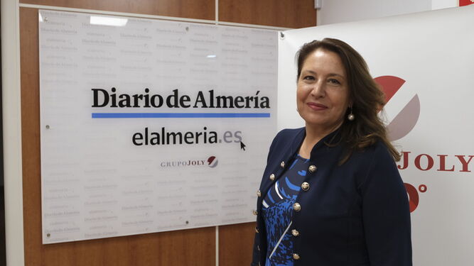 Carmen Crespo, durante su entrevista en Diario de Almería.