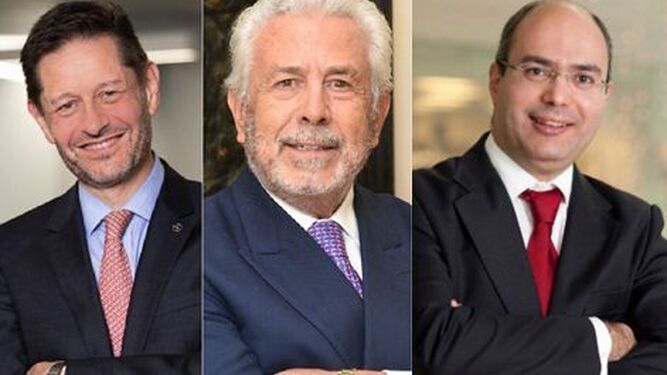 Enrique Murguía Pozzi, de Grupo Financiero Aserta; Antonio Morera Vallejo, de MIC Insurance; y Nuno Oliveira Matos de Abarca Companhia de Seguros.