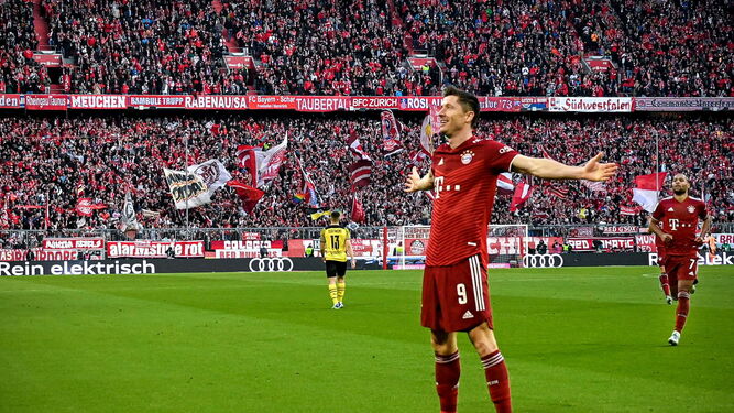 Lewandowski, en un partido con el Bayern