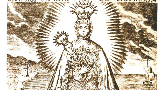 Grabado de la Virgen en 1727