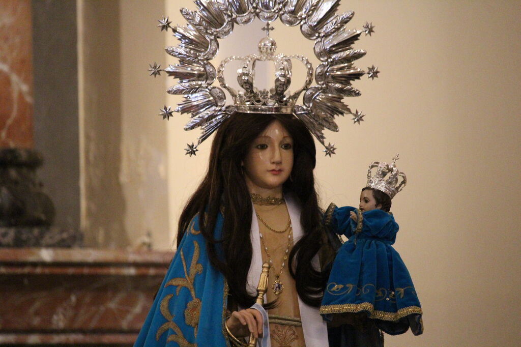 La Virgen de la Cabeza antes de recibir la vara de alcaldesa perpetua