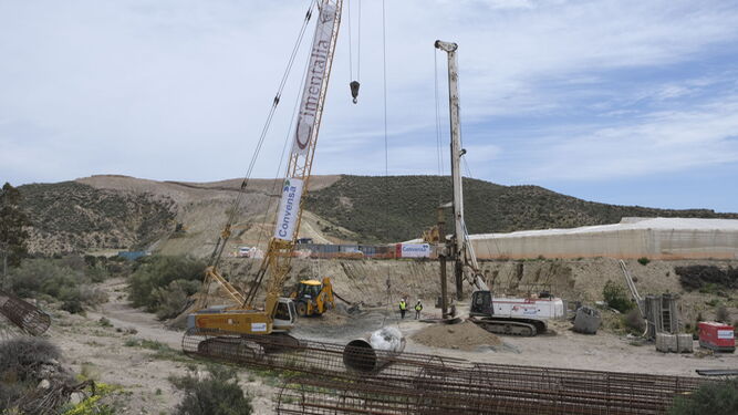 Obras de la línea de Alta Velocidad con Murcia a la altura de Níjar