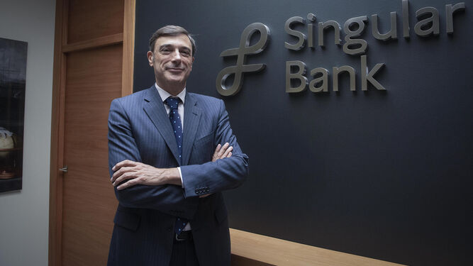 Roberto Scholtes Ruiz, jefe de Estrategia de Singular Bank, ayer, en Sevilla.