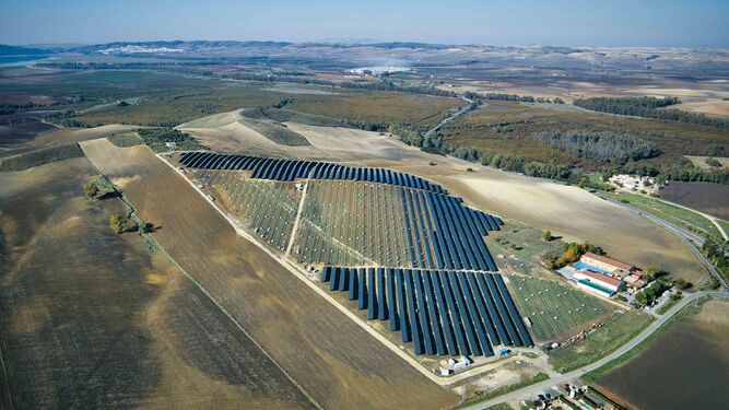 Recereación de la planta fotovoltaica que Ansasol construirá en Guillena.