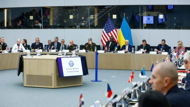 Reunión de los ministros de Defensa aliados en Bruselas.