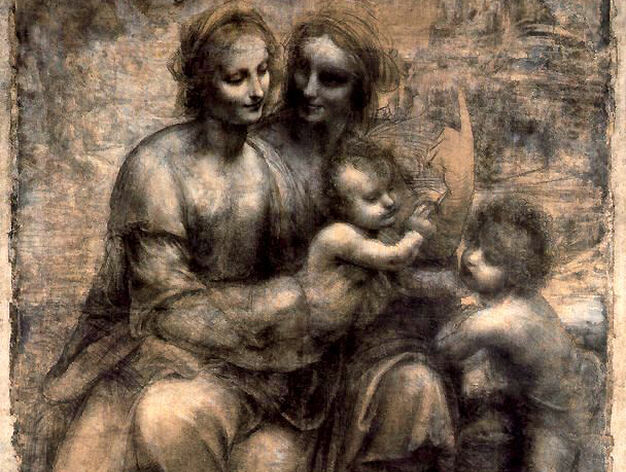 'La Virgen y el Ni&ntilde;o con Santa Ana y San Juan Bautista' de Leonardo