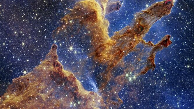 La increíble imagen del James Webb con Los Pilares de la Creación llenos de estrellas
