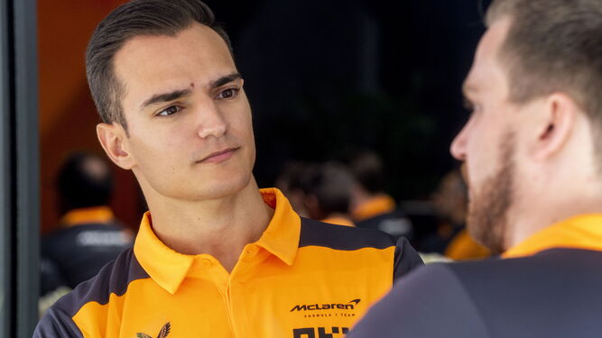 Álex Palou, en el paddock de McLaren en Austin en el G.P. de Estados Unidos.