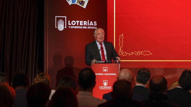 El presidente de Loterías y Apuestas del Estado, Jesús Huerta, presenta la campaña de la Lotería de Navidad 2022.