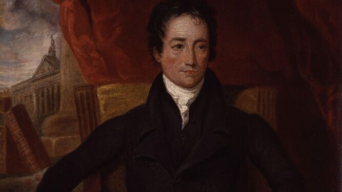 Charles Lamb (Londres, 1775-1834) retratado por Henry Hoppner Meyer.