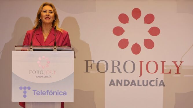 Carolina España, este miércoles, durante su participación en el Foro Joly Andalucía.