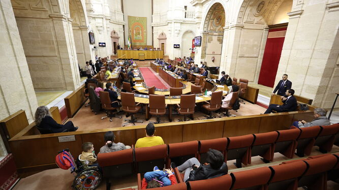 Pleno en el Parlamento de Andalucía.