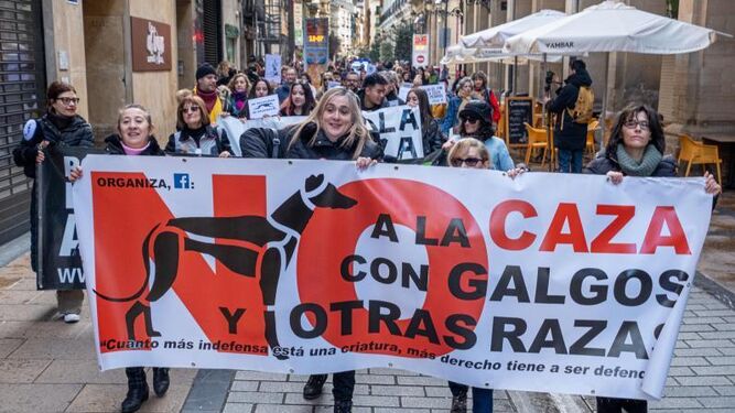 Manifestación de animalistas en Logroño.