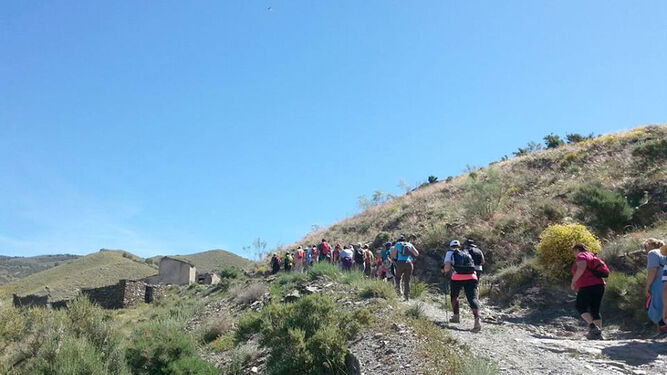 Una ruta de senderismo llevada a cabo por el Patronato Municipal de Deportes de Almería.