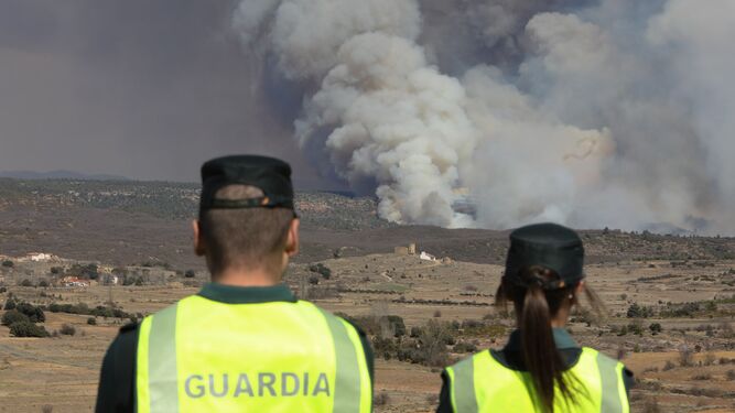La Guardia Civil ha detenido a un varón acusado de provocar un incendio forestal en Paterna del Río.