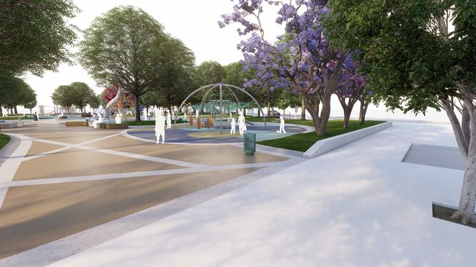 Imagen virtual de la primera fase del nuevo espacio recreativo con el que contará la capital.