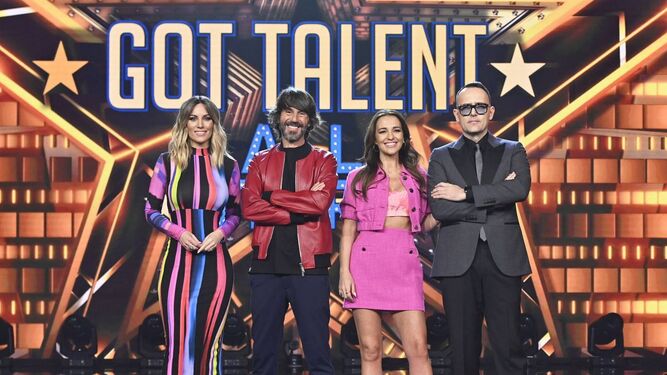Los jurados fijos de 'Got Talent. All Stars' y su presentador, Santi Millán