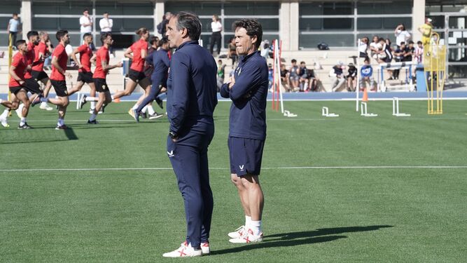 Jaume Torras y Rubi, en el primer entrenamiento de la semana