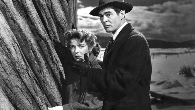 Ida Lupino y Robert Ryan en 'La casa en la sombra' (1951, Nicholas Ray).