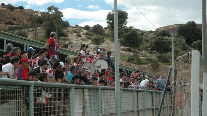 Aficionados del Poli Almería, durante un partido de la presente temporada