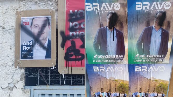 La guerra sucia entra en la campaña de Almería: carteles pintados y ruedas rajadas al coche de un candidato