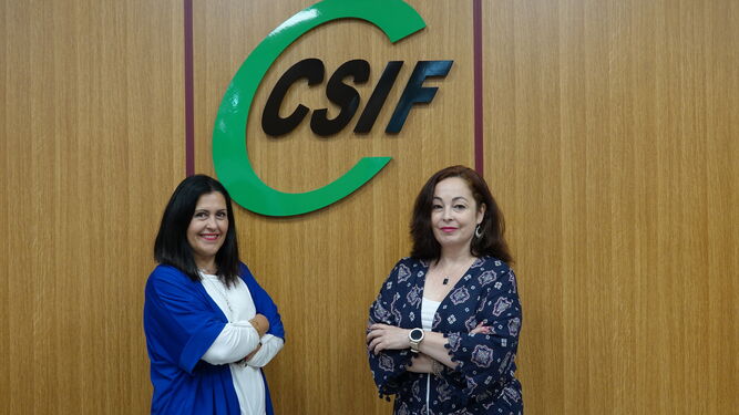 Las dos candidatas de CSIF a las elecciones sindicales de la Diputación.