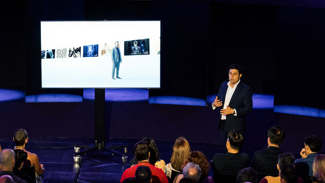 Nacho Monge, director de negocio de Consumer Electronics en Samsung Electronics Iberia, durante la presentación de los nuevos televisores de la marca.