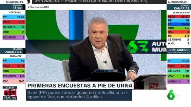 Antonio García Ferreras en el especial 'Al Rojo vivo. 28 M'