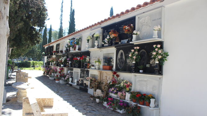 Cementerio de Mojácar, donde trabaja como sepulturero el detenido.
