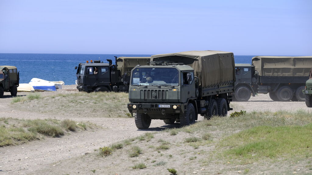 Desembarco de la Infantería de Marina en la Playa del Perdigal, en El Alquián-Almería