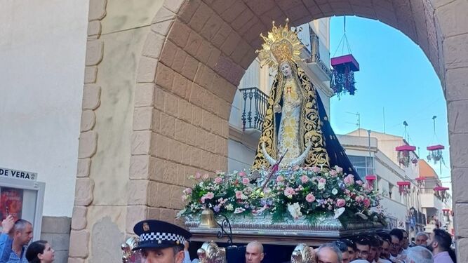 Procesión de la Virgen de las Angustias en Vera.